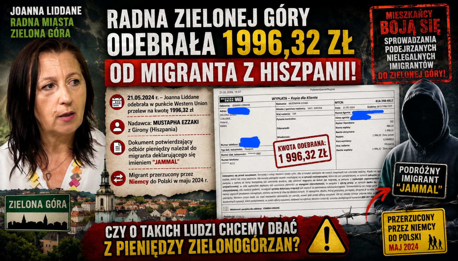 Przerzut ludzi, tajne przelewy, a w roli finansowego „słupa” radna Joanna Liddane. Co na to ABW?